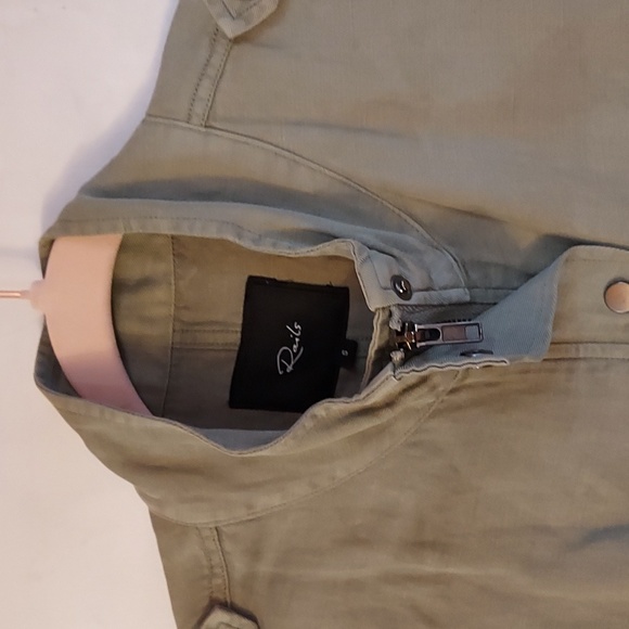 Rails Women's Sage Collins Jacket Militay Tencel Linen Zipper Snaps Draw… - Picture 2 of 11